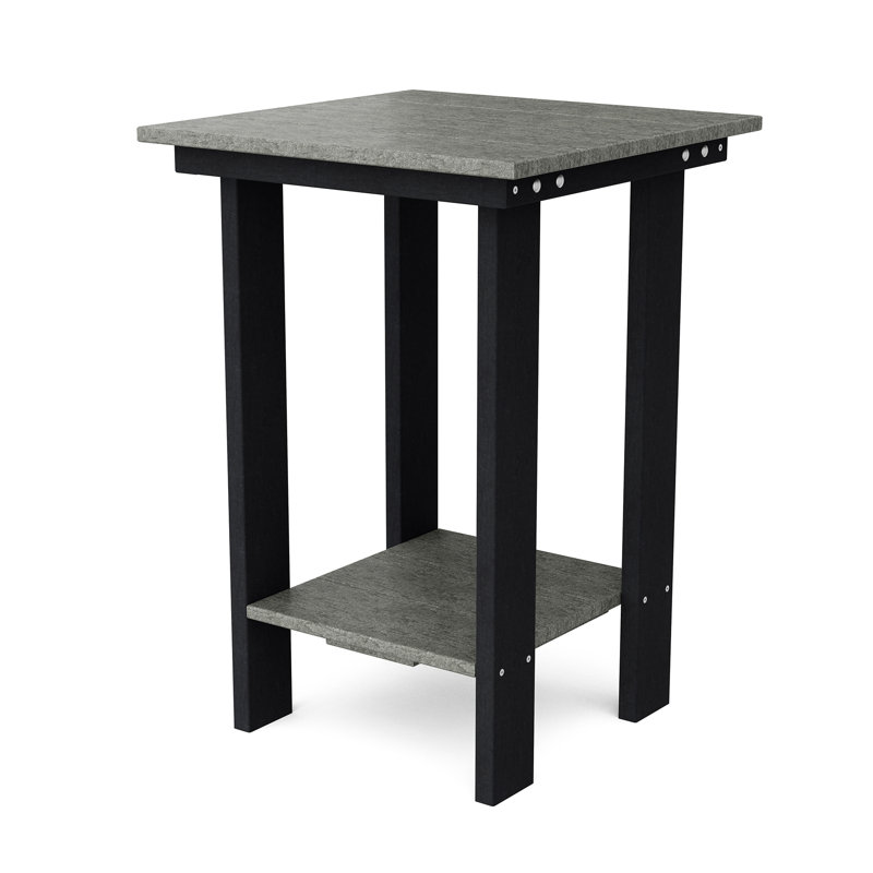 Table de balcon contemporaine, Gris foncé / Noir