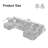 Boneless 135" Oversized 4-Seater Boneless Modular Sectional Sofa with 2 Movable Ottomans and 4 Throw Pillows-1266464899