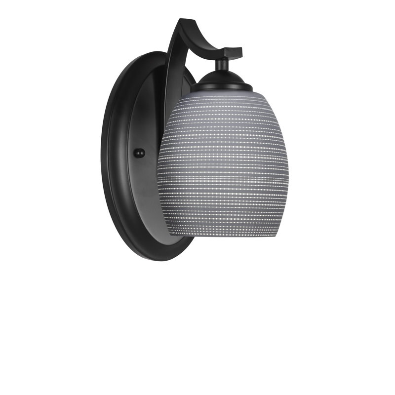 Zilo Wall Sconce, Matte Black, Gray