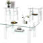 Ensemble de 3 tables basses de salon, ensemble de 3 tables basses rectangulaires modernes en verre trempé (3, blanc)-836473257-836473260