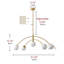 Luminaire suspendu 5 lumières imitation cuivre