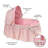 Folding Doll Cradle with Rosebud Fabric