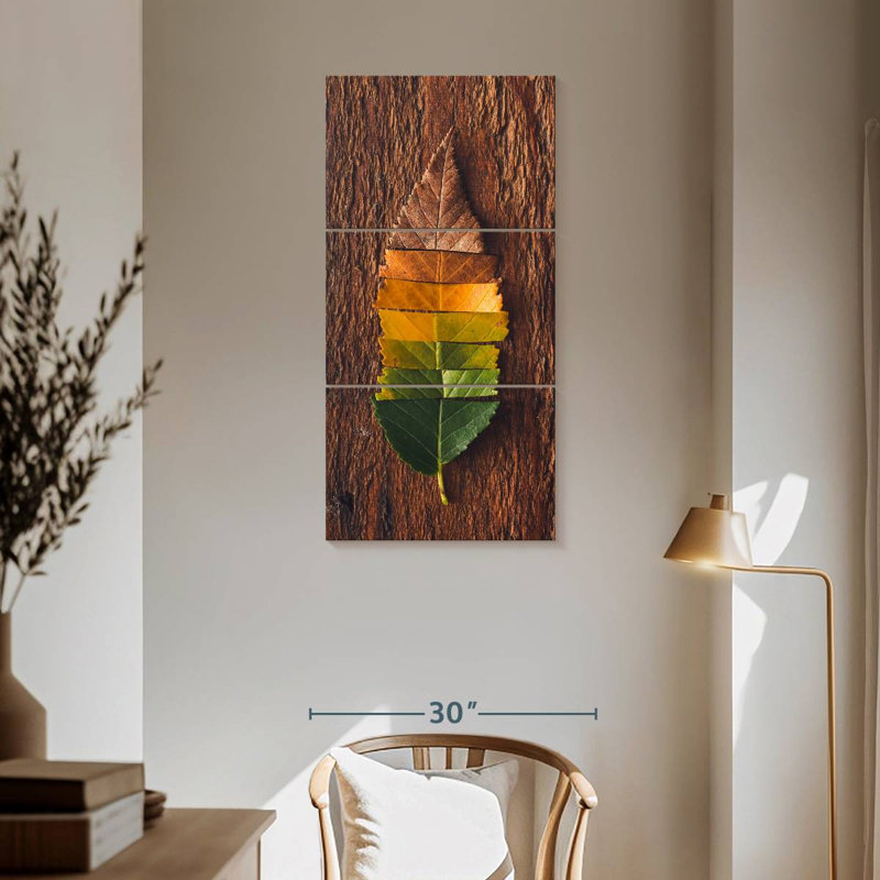 Couleurs de feuilles d'automne, H 62 po x l 30 po