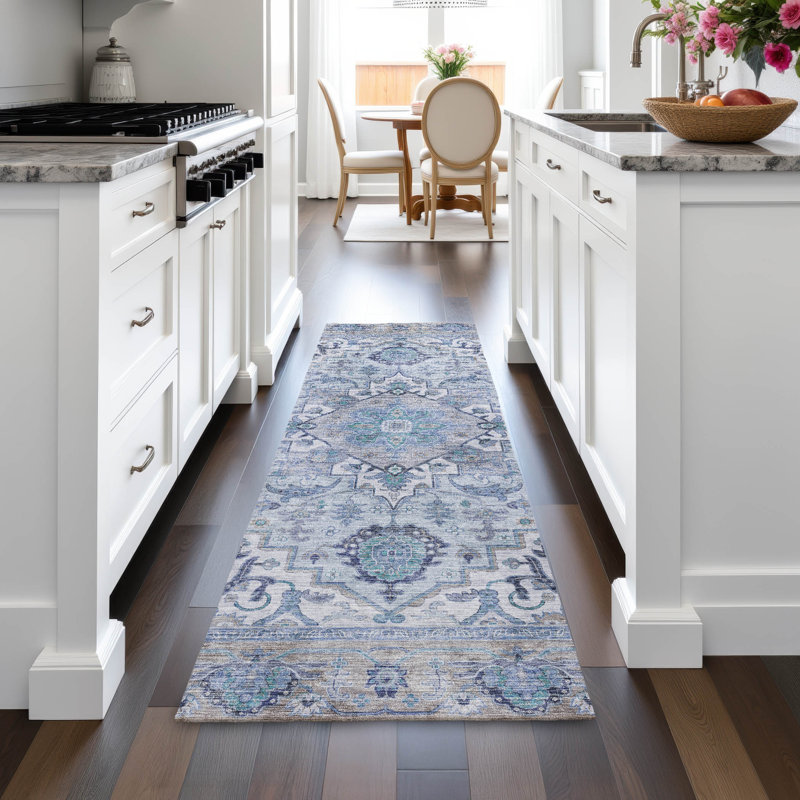 Machine Washable Indoor/Outdoor Oden ACN2163 Global Rug, Tapis de couloir 2 pi 3 po x 7 pi 6 po