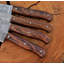 Ensemble de 4 couteaux à steak, lame en acier damassé faite à la main, manche en palissandre, 23 cm