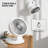 USB Rechargeable Desktop Fan, Foldable Wall Mounted Cooling Fan with LED Light, 4 Speed Cooler Fan