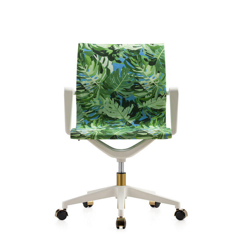 Office Chair, Gold/White