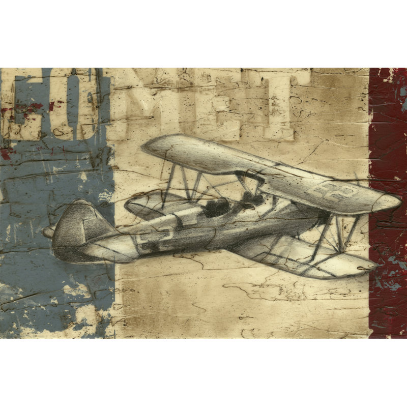 Vintage Aircraft I by Ethan Harper - Wrapped Canvas Print, 30cm H x 46cm W x 3.8cm D