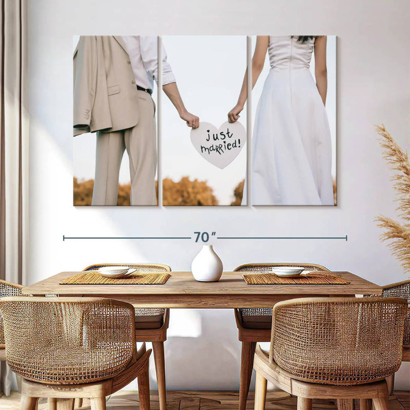 Tergel Just Married Bride And Groom, 24" H x 38" W