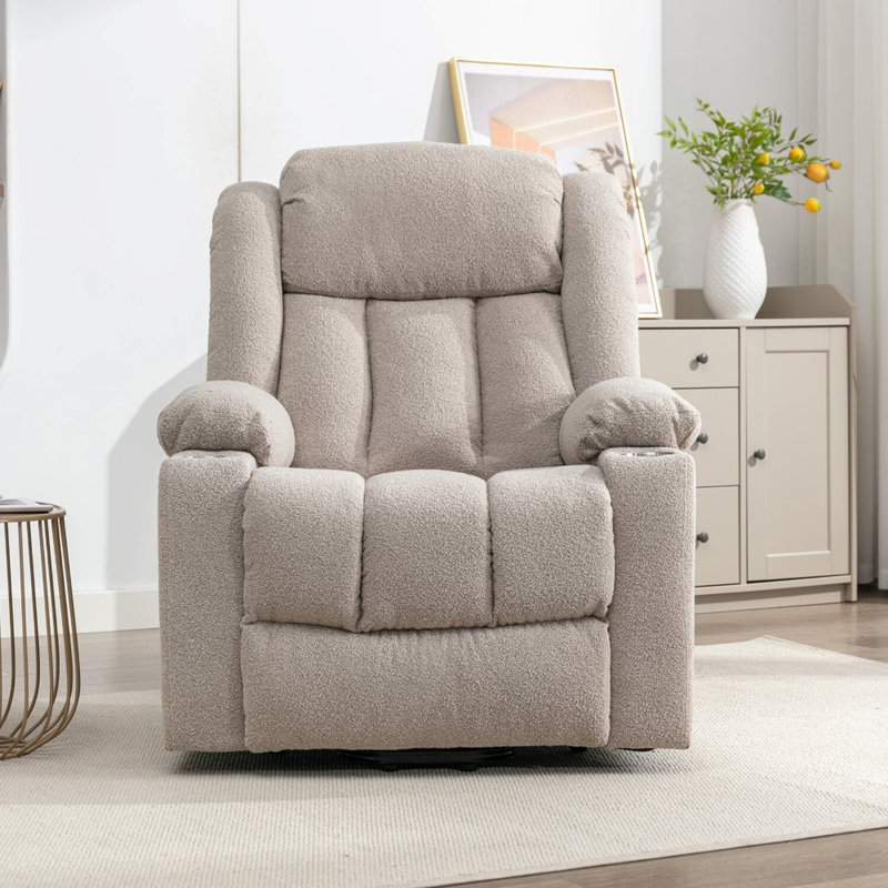 Redding 89cm Wide Lift Assist Standard Recliner with Massager, Dark Grey