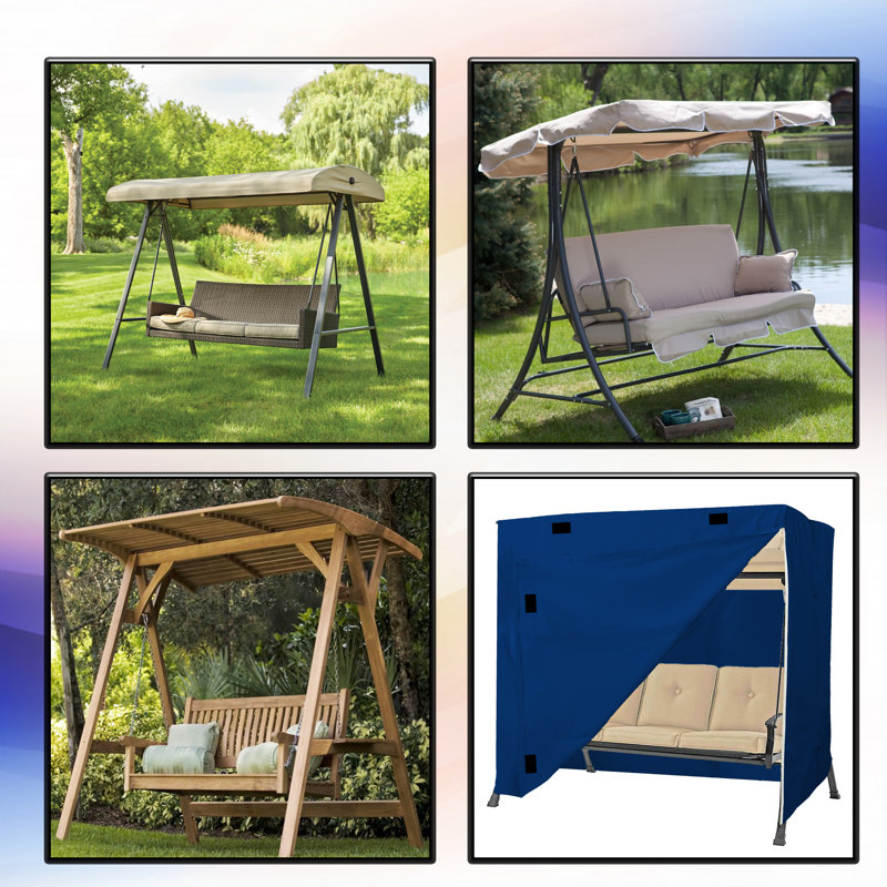 Outdoor Swing Seat Cover, 182.9cm H x 203.2cm W x 144.8cm D, Blue