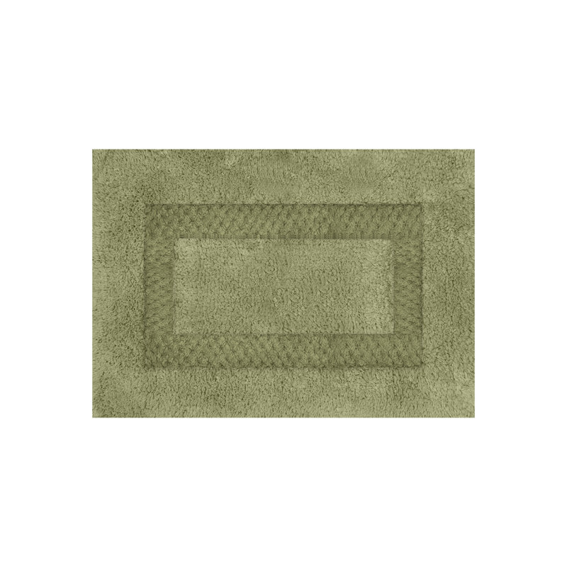 Tapis pour salle de bain Antigona, l 17 po x L 24 po, Vert