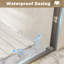 Double porte de douche à cadre coulissant avec verre trempé de 1/4 po (6 mm)