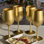 Ensemble de 4 verres à vin en plastique de couleur or métallique (12 oz), ensemble de verres à vin en acrylique sans BPA, verres à vin rouges incassables, verres à vin blancs