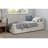 Modern Style L Shape Corner Bed, Linen Upholstered  Daybed  With Two Storage Drawers-1941418512
