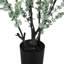 Arbre artificiel d'eucalyptus de 44 pouces, feuilles de soie verte avec pot noir