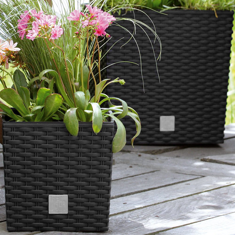 Petty Planter Box, Anthracite, 17 cm H x 17 cm W x 17 cm D
