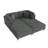 Seemab 4 - Piece Upholstered Gray Corduroy Modular Sectional with Pillow Back and Removable Ottoman-2000931633