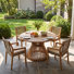 Ensemble de salle à manger de patio moderne en bois d'acacia 4 personnes Decia