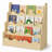 4-Tier Scalloped Kids Bookshelf, Toddler Montessori Book Shelf Organizer for Nursery, Playroom & Classroom-2107967321