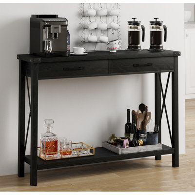Wooden Console Table With Drawers