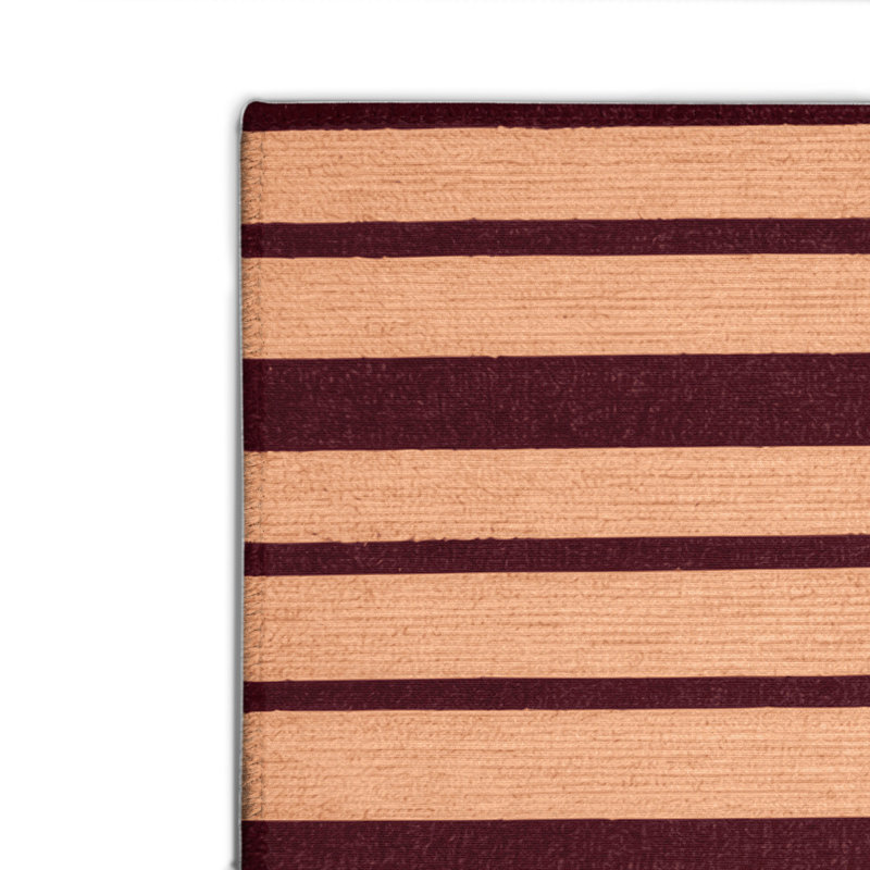HorizontalStripes Orange Indoor and Outdoor Area Rug, Rectangle 2' x 3'