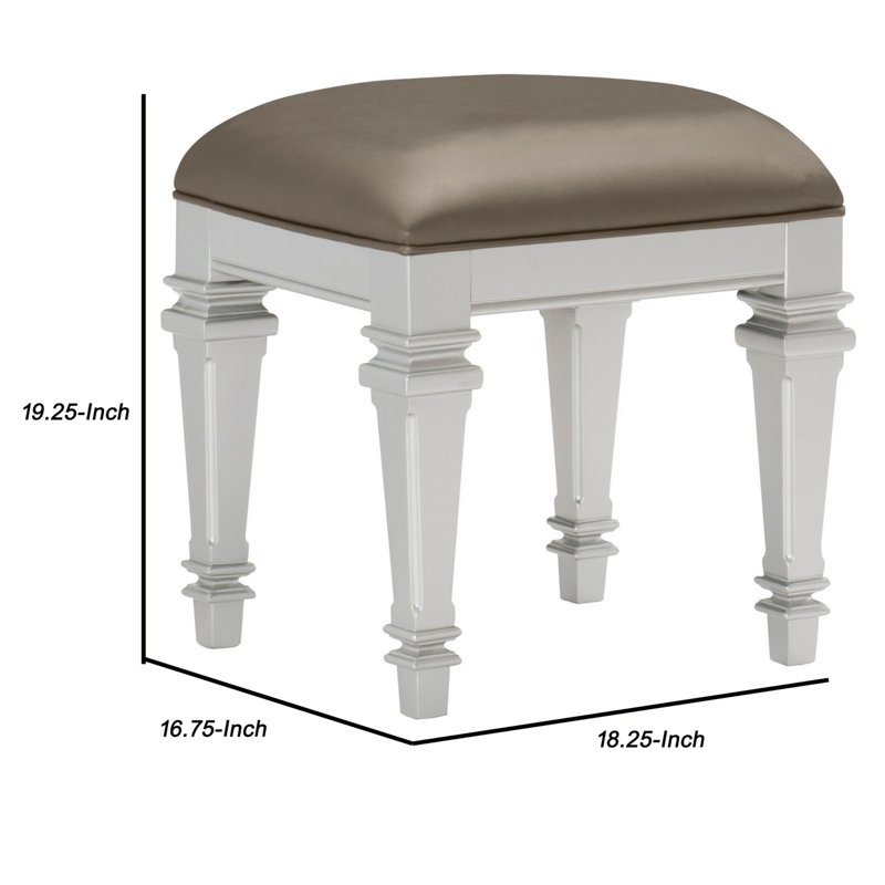 Solid + Manufactured Wood Accent Stool