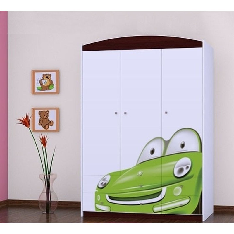 Matt 3 Door Wardrobe, Black