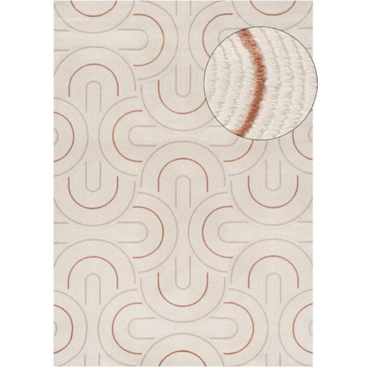 Carmel Modern Arc Cream/Terra Area Rug