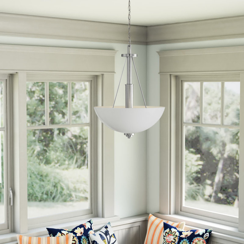 Luminaire suspendu bol 3 lumières unique Hester, H 21,25 po x l 15,75 po x P 15,75 po, Bronze huilé