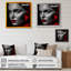 «Mickle Vintage Elegance in Black and Red III», reproduction sur toile-87363435-87363438