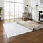 Antislip Underlay Machine Woven White Rug-70522911