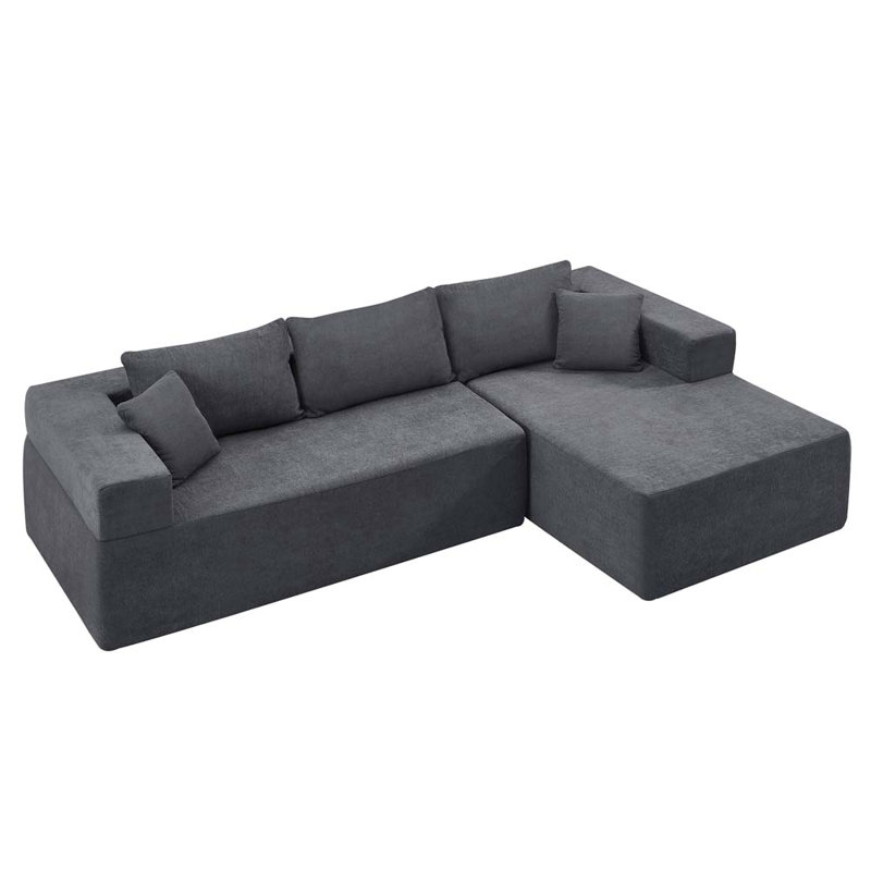 Canapé Nikoal 107,5 po, Gris imitation cachemire