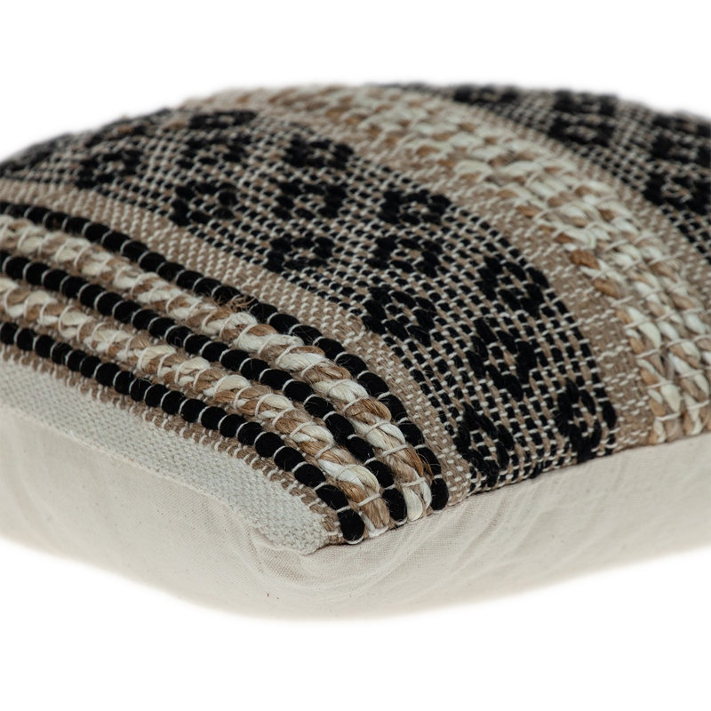 Nate Transitional Brown Throw Pillow