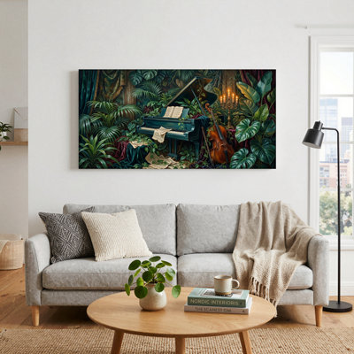 Ensemble de 1 toile murale Jungle Piano