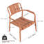 Ensemble de chaises de patio d'extérieur / d'intérieur 3 pièces, ensembles de patio en polypropylène résistants aux rayons UV et aux intempéries -839949400