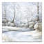 Paysage de ruisseau d'hiver sur toile-1989740634