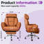 Chaise de bureau large en cuir avec repose-pieds - inclinable, accoudoirs réglables, supporte les jambes croisées, capacité de poids de 500 lb-1714653219