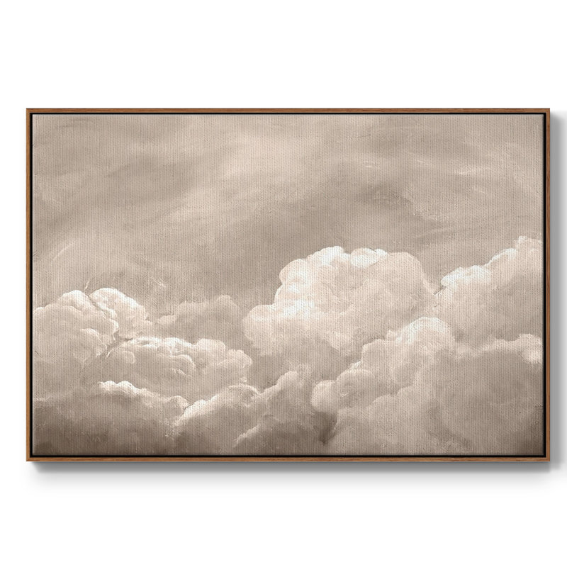 " Painted Clouds I ", 27" H x 41" W x 2" D, Walnut