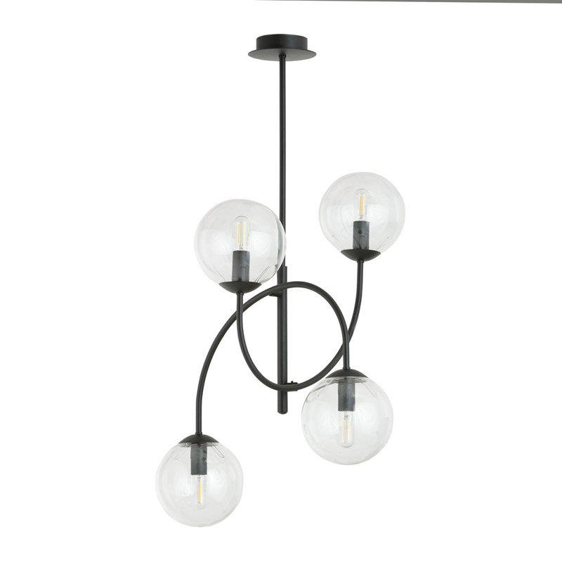Averell 4 - Light Geometric Chandelier, Transparent
