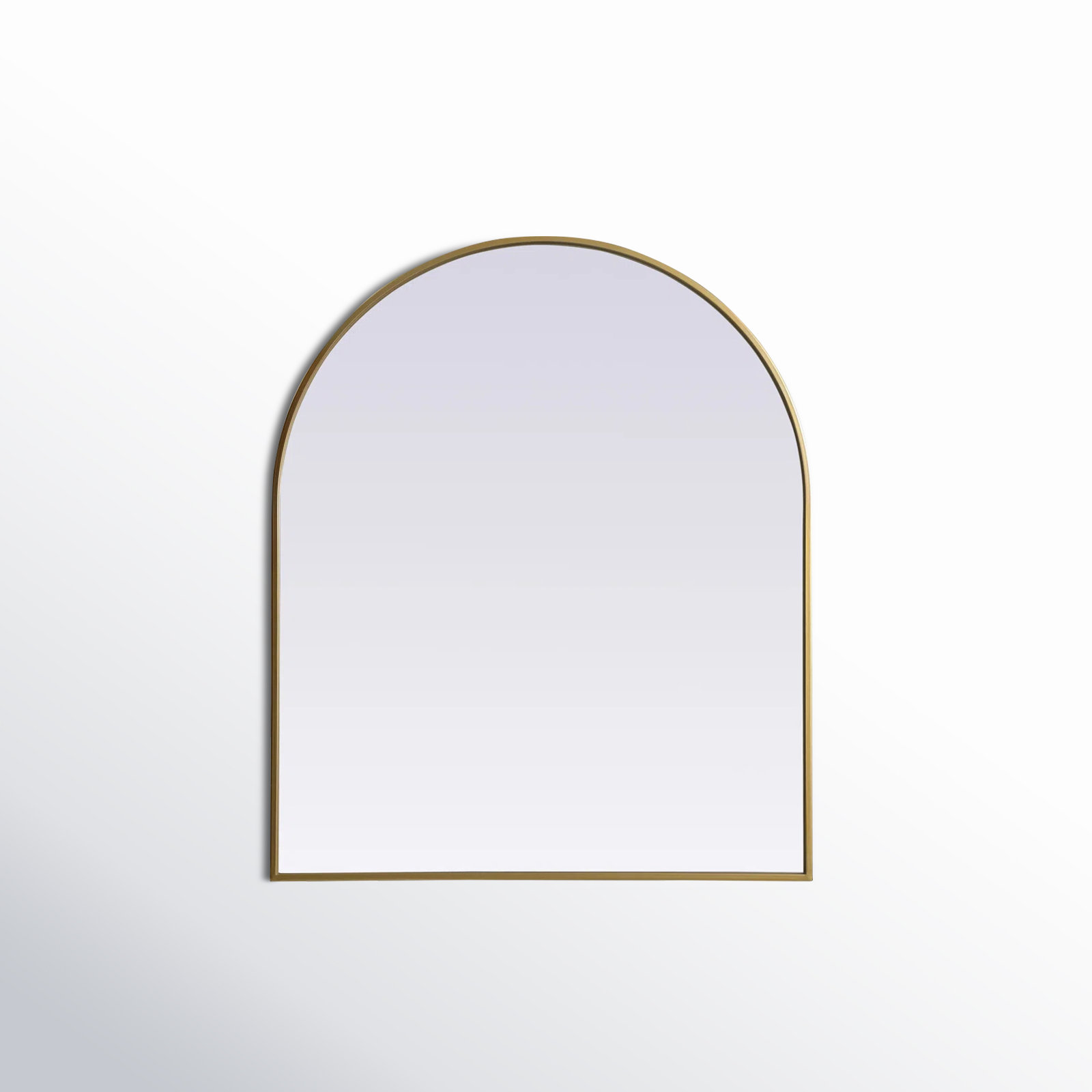 Sabine Metal Arch Wall Mirror, Brass, 36" x 30"