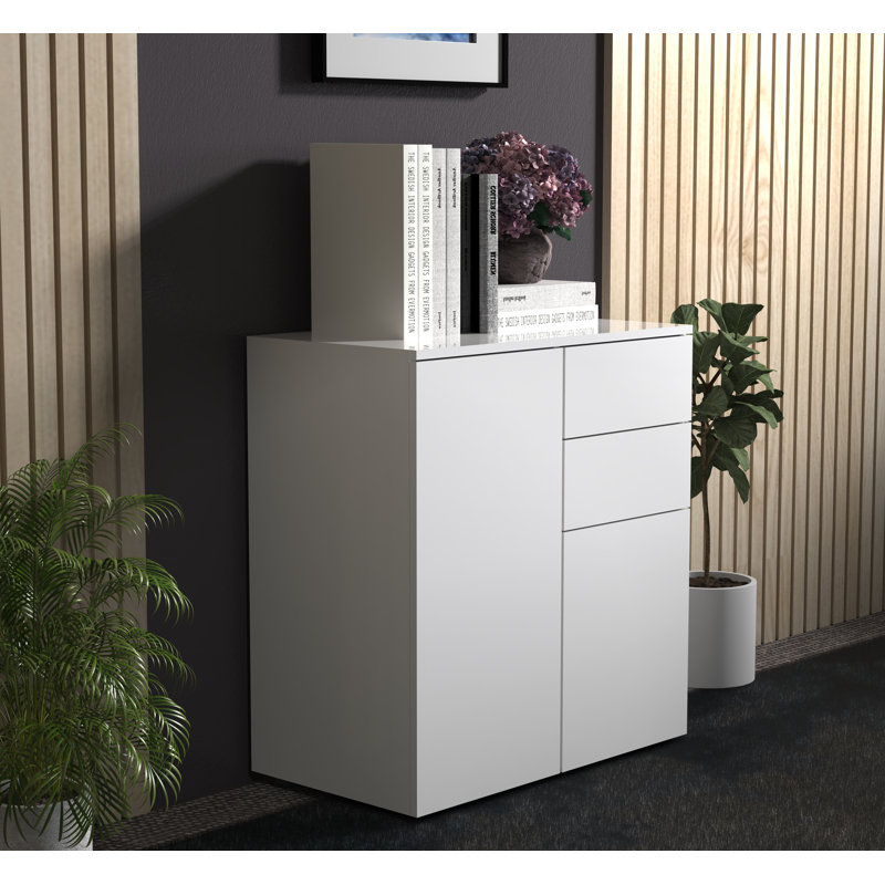 Amonni 70cm W 2 - Drawer Chest of Drawers, White