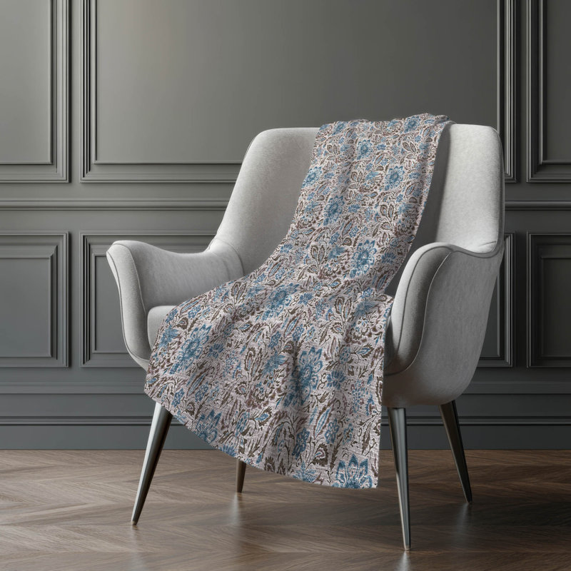 Jeté floral Sherpa ASB660 Addison, Moka