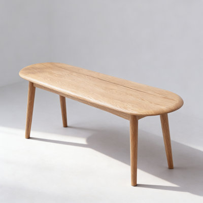 Natural Oak Wood for Dining Bench Table Bench for Living Room