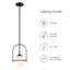 Mini-luminaire suspendu en verre Dowzall