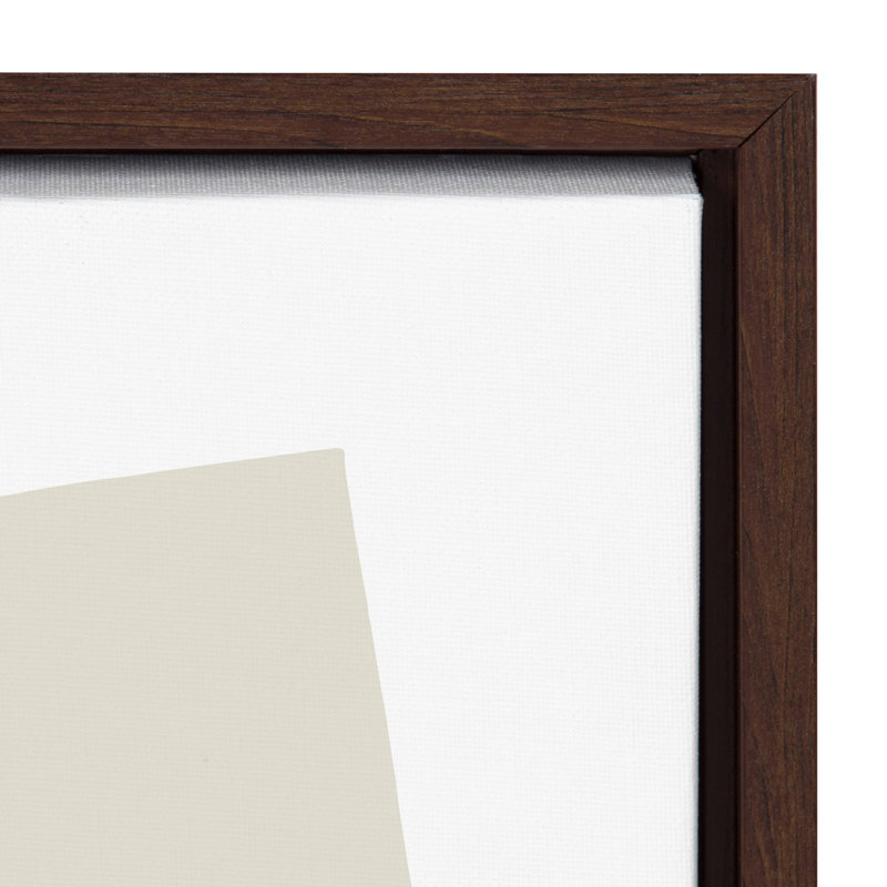 «Entangled Neutral» par déclaration sur toile encadrée, Encadrement brun