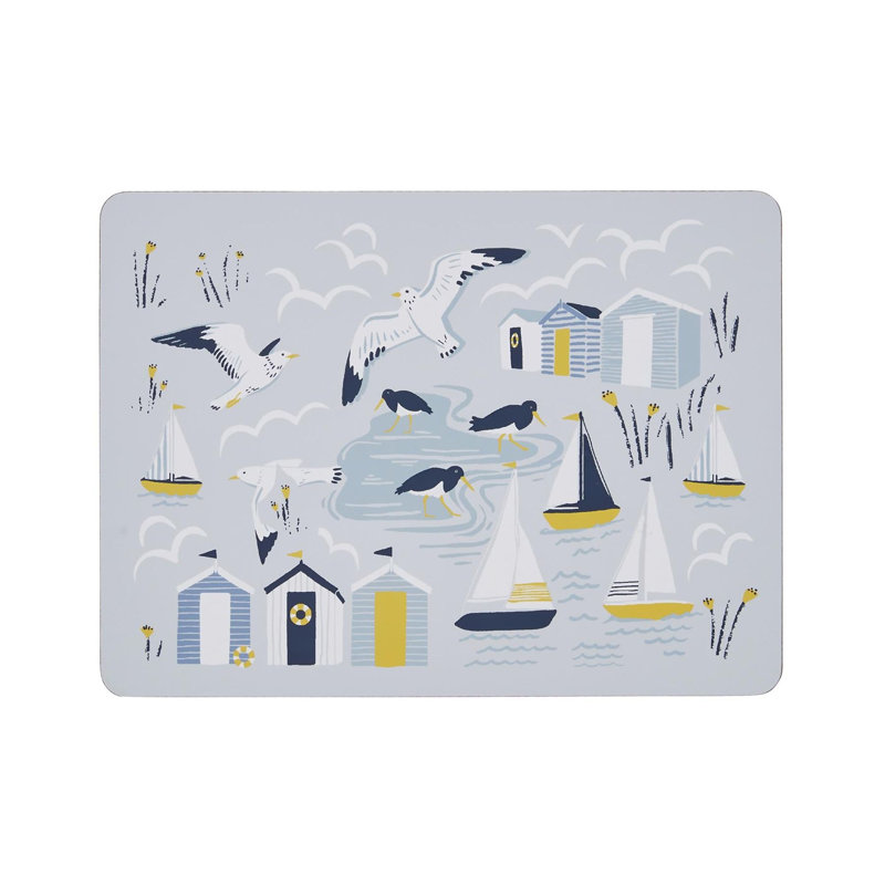 Seashore Block Print Rectangle Placemat