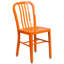 Ensemble de table ronde intérieure / extérieure en métal 24 po avec 4 chaises à dossier vertical à lattes Scotia-622632023
