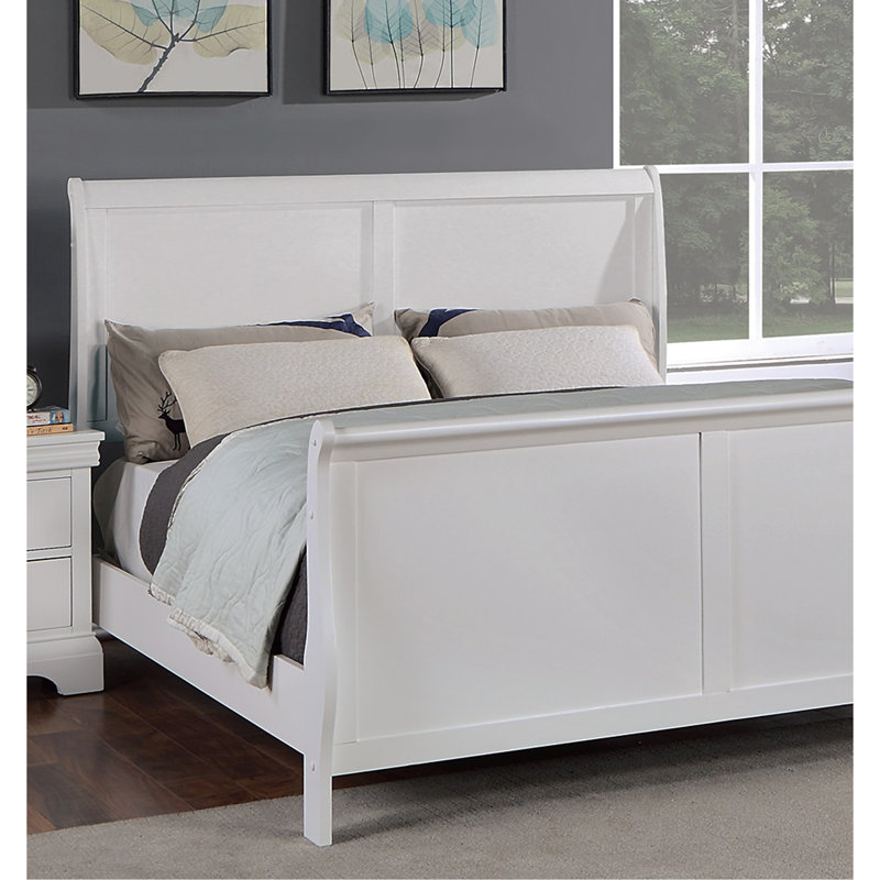Ensemble de lit 1pc de style contemporain avec lit-bateau et tête de lit