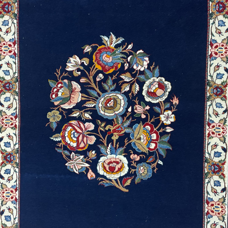  Handmade Qum Wool Rug